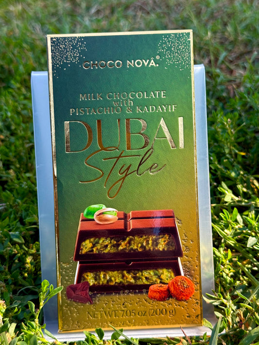 Dubai Style Milk Chocolate with Pistachio & Kadayif – 200g (7.05oz)