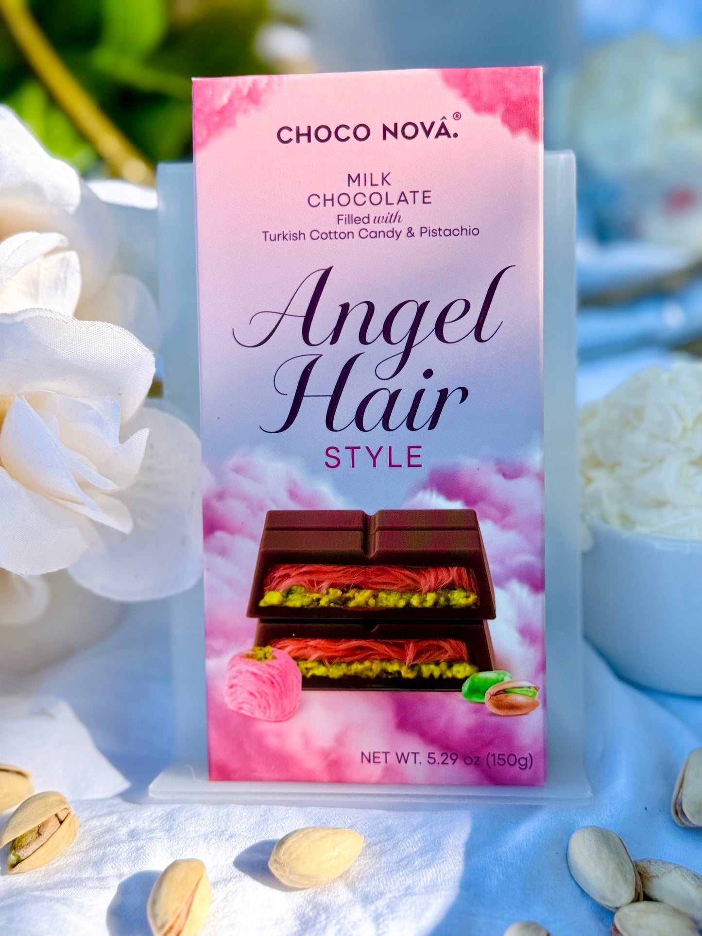 Dubai Style Angel Hair Milk Chocolate with Pistachio & Cotton Candy – 150g