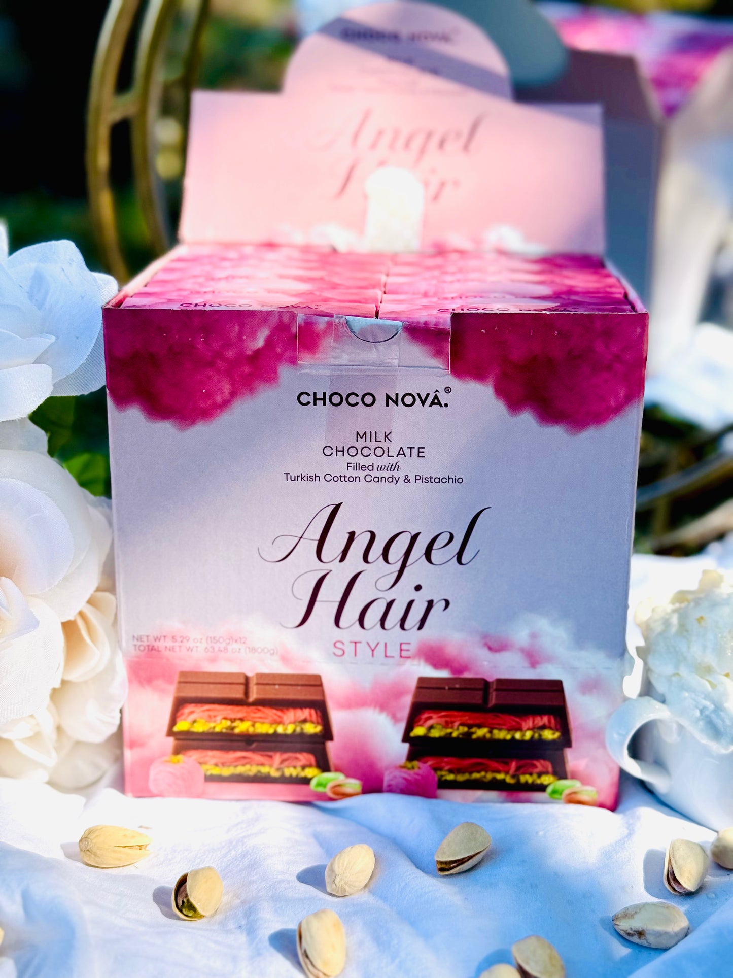 Dubai Style Angel Hair Milk Chocolate with Pistachio & Cotton Candy – 150g